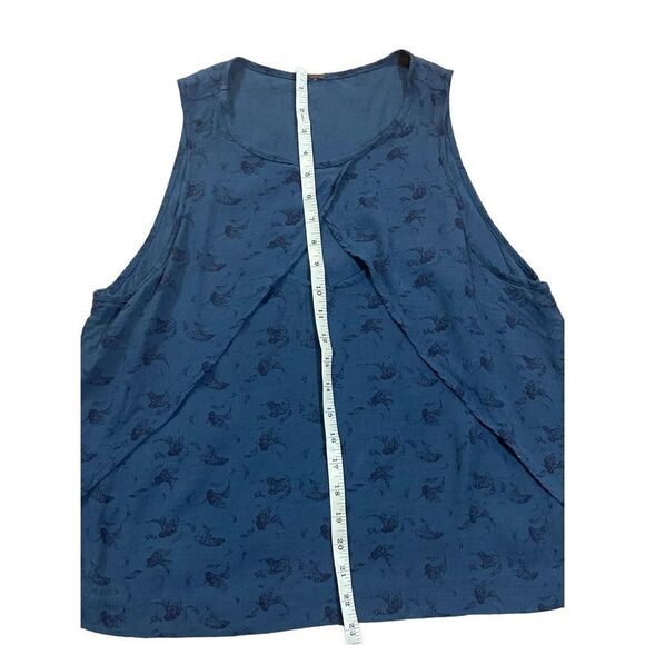 Free People Look Through Keyhole Crinkle Tank in Indigo sz small - Picture 4 of 8